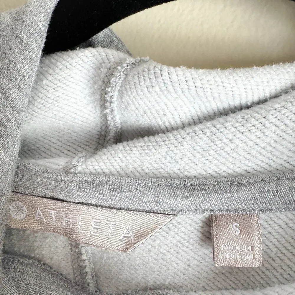 Athleta Grey Incline Hoodie Hooded Sweatshirt Small